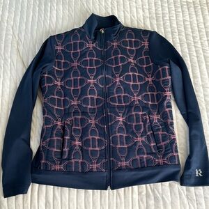 Navy and Pink Patterned Women's Jacket